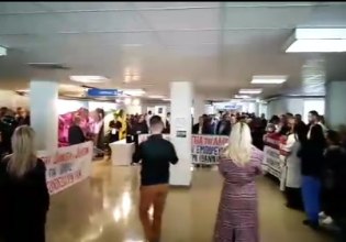 Γεωργιάδης: «Θερμή»… υποδοχή στο Πανεπιστημιακό Νοσοκομείο Ιωαννίνων από υγειονομικούς