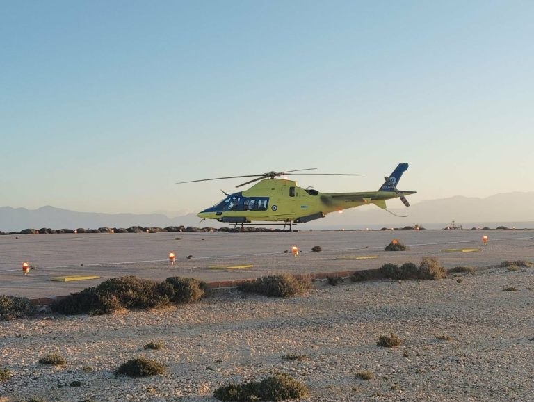 Επείγουσα αεροδιακομιδή βρέφους από τη Γαύδο στο ΠΑΓΝΗ με ελικόπτερο του ΕΚΑΒ