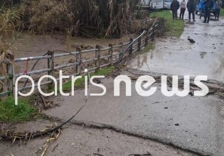 Έσπασε η γέφυρα του Ενιπέα μετά την κακοκαιρία – Αποκομμένες δέκα οικογένειες