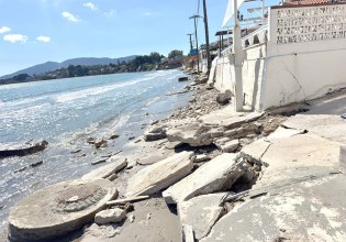 Ζάκυνθος: Μεγάλες καταστροφές από την κακοκαιρία – Άνοιξαν δρόμοι, έσπασαν σωλήνες στον Λαγανά