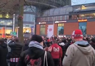 Ολυμπιακός: Οι οπαδοί του «έντυσαν» το Λεβερκούζεν στα «ερυθρόλευκα» (vid)