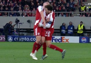 Ολυμπιακός – Λεβερκούζεν: Πιρόλα και Ρέτσος συγκρούστηκαν στον «αέρα» (vid)