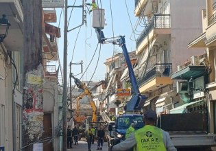 Υπογειοποίηση δικτύου ηλεκτροφωτισμού σε κεντρικό δρόμο του Μεσολογγίου