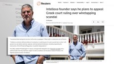 Στο Reuters το ελληνικό PredatorGate: Ο Ντίλιαν αποδίδει την καταδίκη του σε προσπάθεια συγκάλυψης