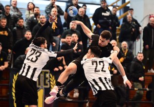 Ισοπαλία ΑΕΚ και ΠΑΟΚ στο ντέρμπι του χάντμπολ προς όφελος του Ολυμπιακού