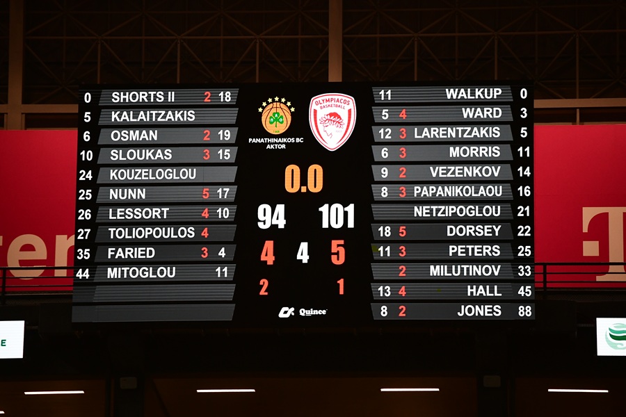 Παναθηναϊκός – Ολυμπιακός: Τι έγραψαν οι διαιτητές στο φύλλο αγώνα