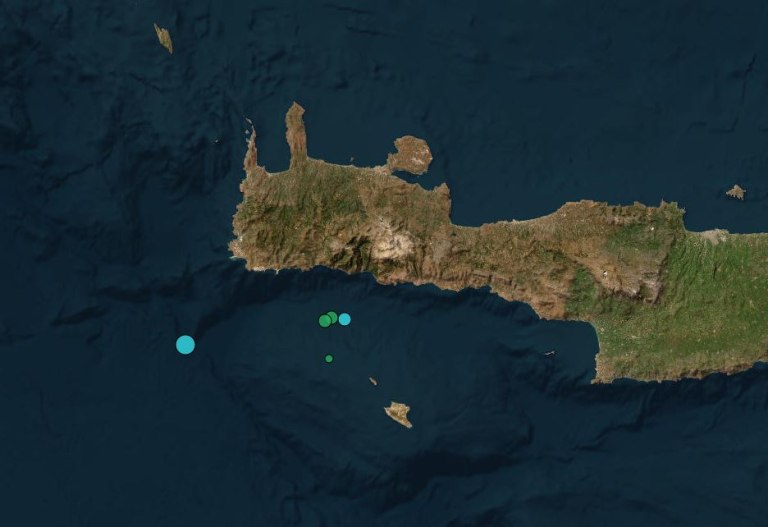 Σεισμός 4,5 Ρίχτερ ανοιχτά της Κρήτης