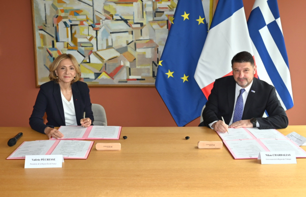 Πενταετές μνημόνιο συνεργασίας της Περιφέρειας Αττικής με τη Μητροπολιτική Περιφέρεια του Παρισιού