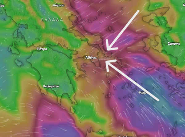 Κακοκαιρία Erminio: Τι είναι το φαινόμενο της σύγκλισης ανέμων που θα φέρει ισχυρές καταιγίδες στην Αττική