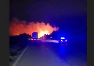 Θεσσαλονίκη: Φωτιά στα Μάλγαρα – Κλειστή η εθνική οδός λόγω του πυκνού καπνού