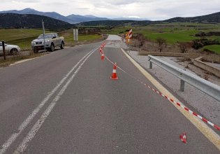 Υποχώρησε οδόστρωμα σε περιφερειακό οδικό δίκτυο