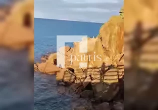 Αναστάτωση από κατολίσθηση στην Κρήτη: Βράχοι έπεσαν σε θάλασσα