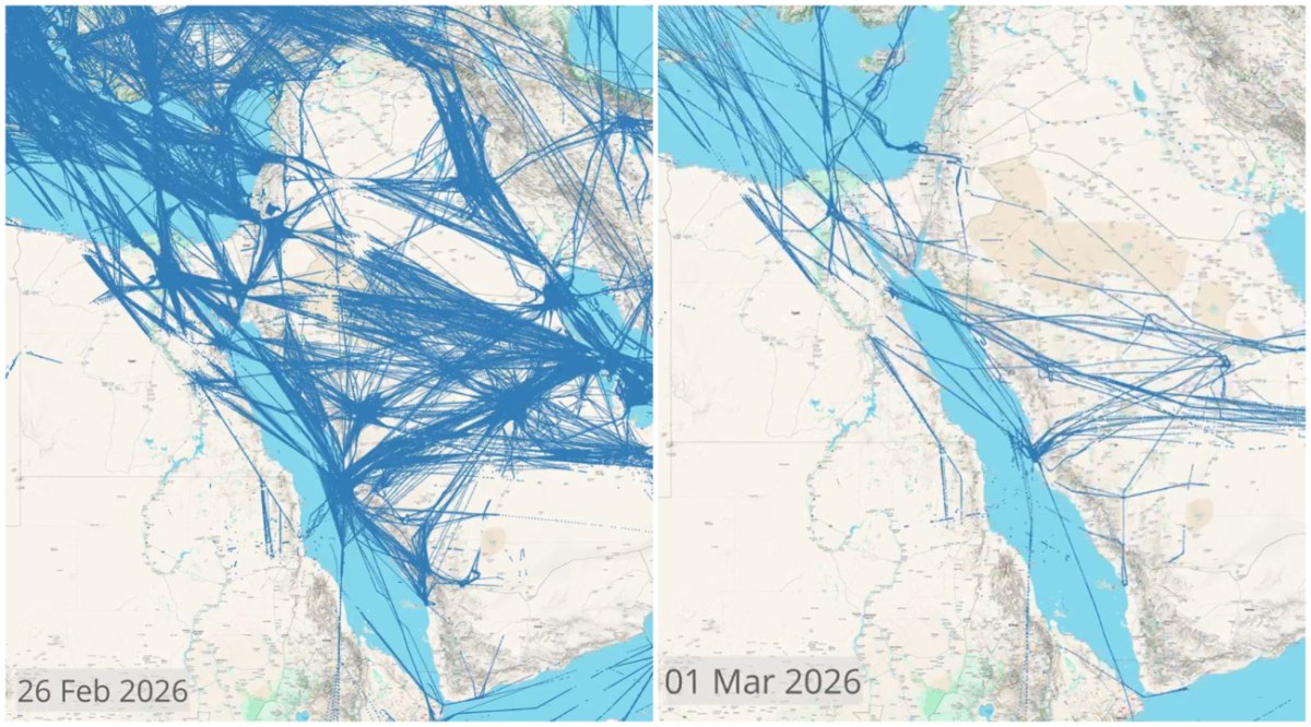 Flightradar24: Πώς άλλαξε η αεροπορική κίνηση λόγω του πολέμου στη Μέση Ανατολή