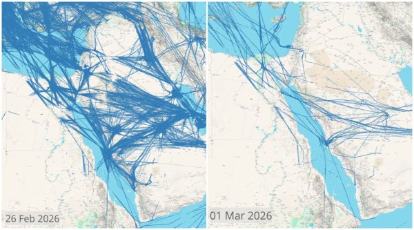 Flightradar24: Πώς άλλαξε η αεροπορική κίνηση λόγω του πολέμου στη Μέση Ανατολή