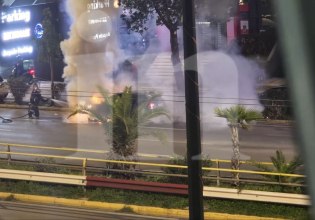 Αυτοκίνητο τυλίχθηκε στις φλόγες στη λεωφόρο Συγγρού