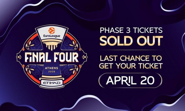 Euroleague: Sold out και τα εισιτήρια της τρίτης φάσης πώλησης για το Final Four στο ΟΑΚΑ