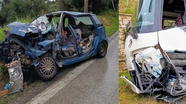 Ζάκυνθος: Τροχαίο με σύγκρουση λεωφορείου που μετέφερε μαθητές – Απεγκλωβίστηκε τραυματίας ο οδηγός του ΙΧ