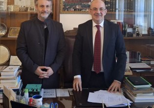 Συνάντηση του Δημάρχου Σαλαμίνας με τον Σχολάρχη της Πατριαρχικής Μεγάλης του Γένους Σχολής