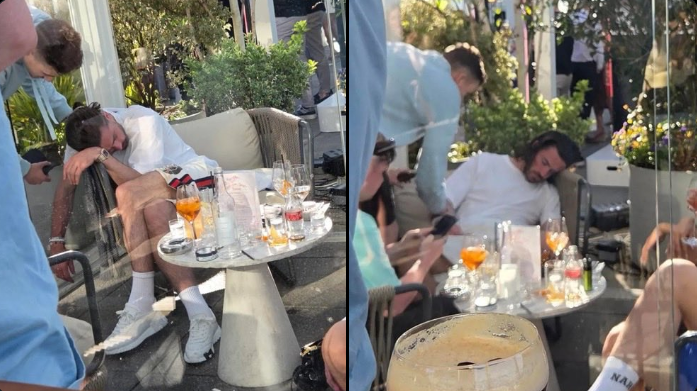 Μεθυσμένος ξανά ο Γκρίλις: «Πιάστηκε» να κοιμάται σε… καρέκλα μπαρ μετά από πάρτι (pics)