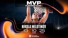 Ο Μιλουτίνοφ βγήκε MVP των πρώτων αναμετρήσεων των play off της Euroleague (pic)
