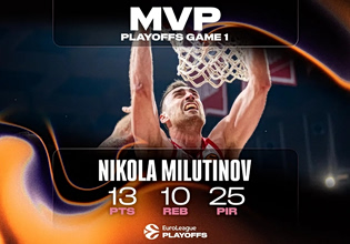 Ο Μιλουτίνοφ βγήκε MVP των πρώτων αναμετρήσεων των play off της Euroleague (pic)