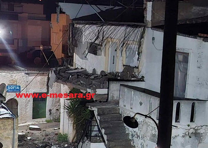 Κρήτη: Κατέρρευσε μπαλκόνι σε χωριό – Μεγάλη αναστάτωση