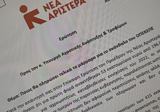 Το σκάνδαλο του ΟΠΕΚΕΠΕ σε κοινοβουλευτικές ερωτήσεις που έμειναν στο «διαβάστηκε»