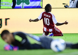 Παναθηναϊκός – Ολυμπιακός: Ο Ζέλσον κάνει το 1-0 από λάθος του Γεβντάι και 1-0 (vid)