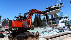 Aρχισαν τα έργα ανακατασκευής στο Ολυμπιακό Κολυμβητήριο της Αθήνας για να φιλοξενήσει τις Εθνικές Ομάδες