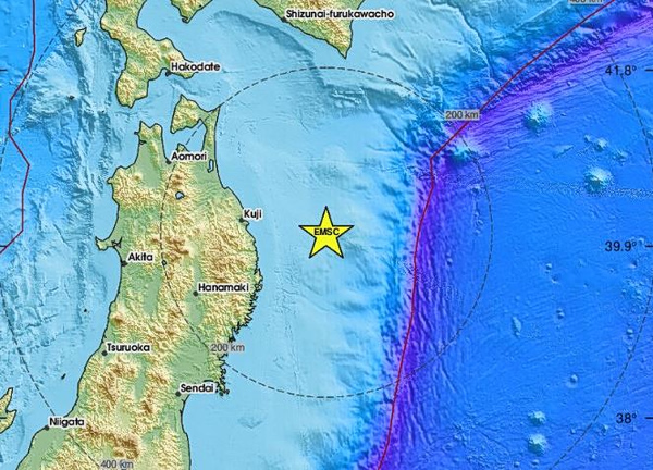 Ισχυρός σεισμός 7,5 Ρίχτερ στα ανοιχτά της Ιαπωνίας