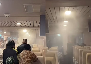 Νέες εικόνες μετά την ενεργοποίηση του συστήματος πυρόσβεσης στο «Νήσος Σάμος» – Γεμάτο σκουπίδια και νερά