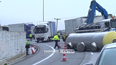 Καβάλα: Βυτιοφόρο ανετράπη στην Εγνατία Οδό – Δείτε βίντεο