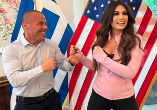 Ο Μάικ Ζαμπίδης συναντήθηκε με την Κίμπερλι Γκίλφοϊλ – Ζαμπίδη ενόψει του αγώνα με τον Μεϊγουέδερ (vid)