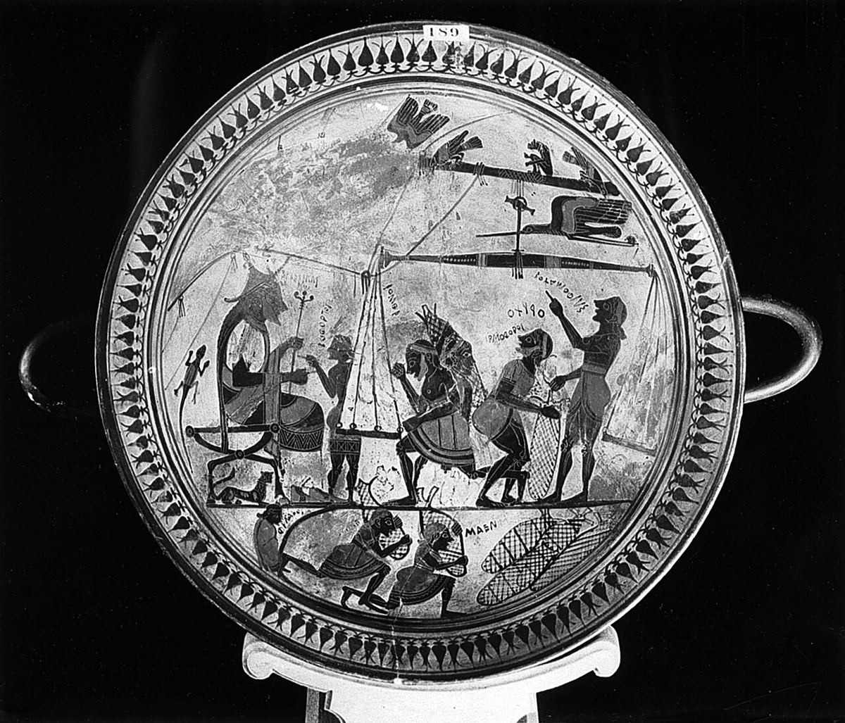 Ζύγιση και φόρτωση σίλφιου στην Κυρήνη