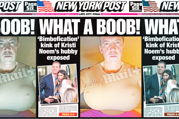 Bimbofication: Σάλος με τον crossdresser σύζυγο της Κρίστι Νόεμ – «Απειλή για την εθνική ασφάλεια των ΗΠΑ»