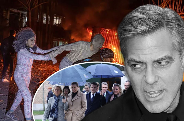 Ο Τζορτζ Κλούνεϊ είπε ό,τι δεν είπαν οι ηγέτες για το «ένας πολιτισμός θα πεθάνει απόψε»