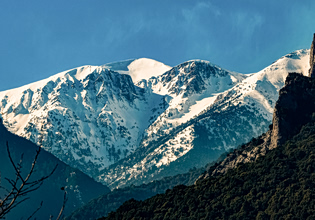 Ο χιονισμένος Όλυμπος με τα «μάτια» του δορυφόρου Sentinel-2