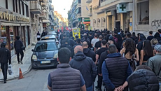 Αντιφασιστική πορεία ενάντια στο άνοιγμα γραφείων του Εθνικού Μετώπου στους Αμπελόκηπους
