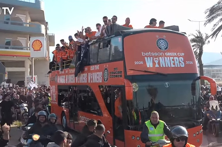 Σε Live Streaming η παρέλαση του Κυπελλούχου ΟΦΗ στο Ηράκλειο