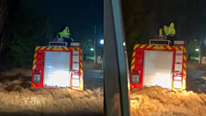 Κακοκαρία Erminio: Πυροσβεστικό όχημα εγκλωβίστηκε σε χείμαρρο στη Σταμάτα – Συγκλονιστικές εικόνες