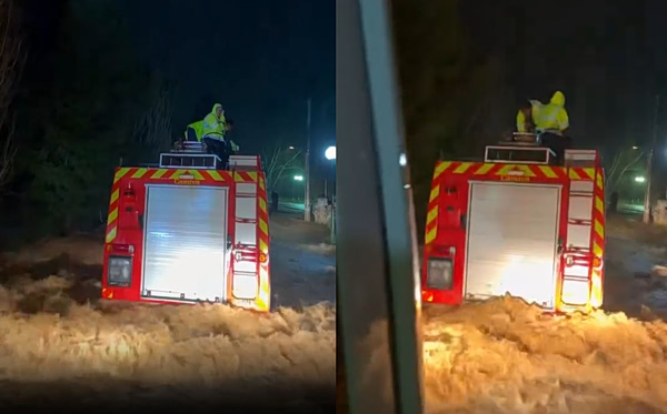 Κακοκαιρία Erminio: Πυροσβεστικό όχημα εγκλωβίστηκε σε χείμαρρο στη Σταμάτα – Συγκλονιστικές εικόνες