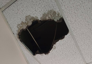 Θριάσιο: Πτώση τμήματος της οροφής σε θάλαμο ασθενών της ψυχιατρικής κλινικής στο νοσοκομείο