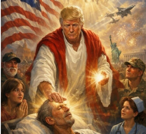 Το… τερμάτισε: Μετά την επίθεση στον Πάπα ο Τραμπ εμφανίζεται ως… Χριστός