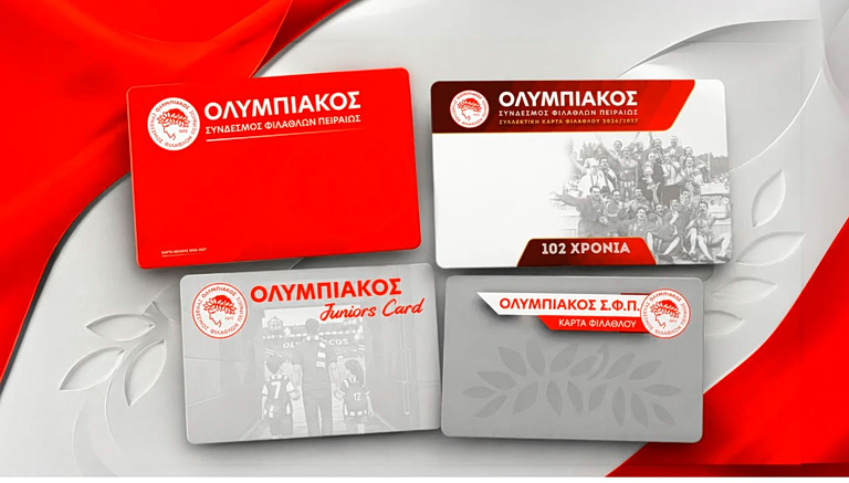 Ολυμπιακός: Η Κάρτα Μέλους για την αγωνιστική περίοδο 2026-27 και η Συλλεκτική Κάρτα Φιλάθλου των 102 ετών