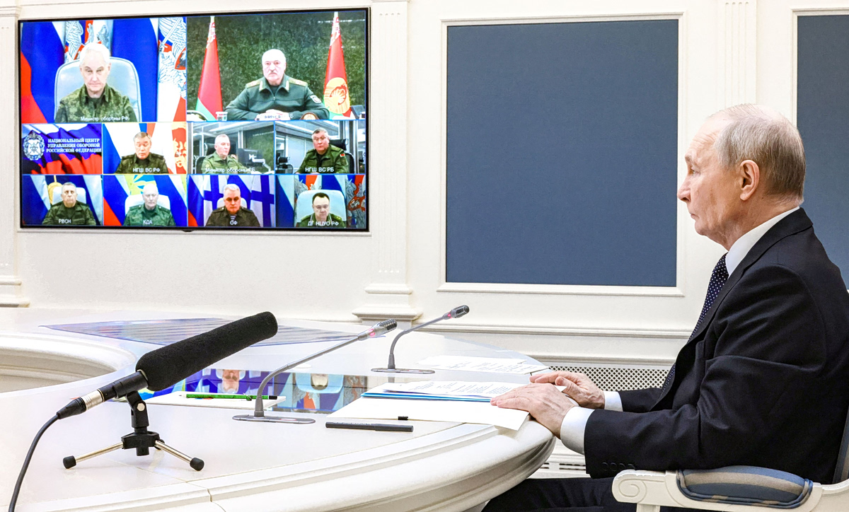 Ρωσία και Λευκορωσία πραγματοποιούν κοινές πυρηνικές ασκήσεις σε ξηρά, θάλασσα και αέρα