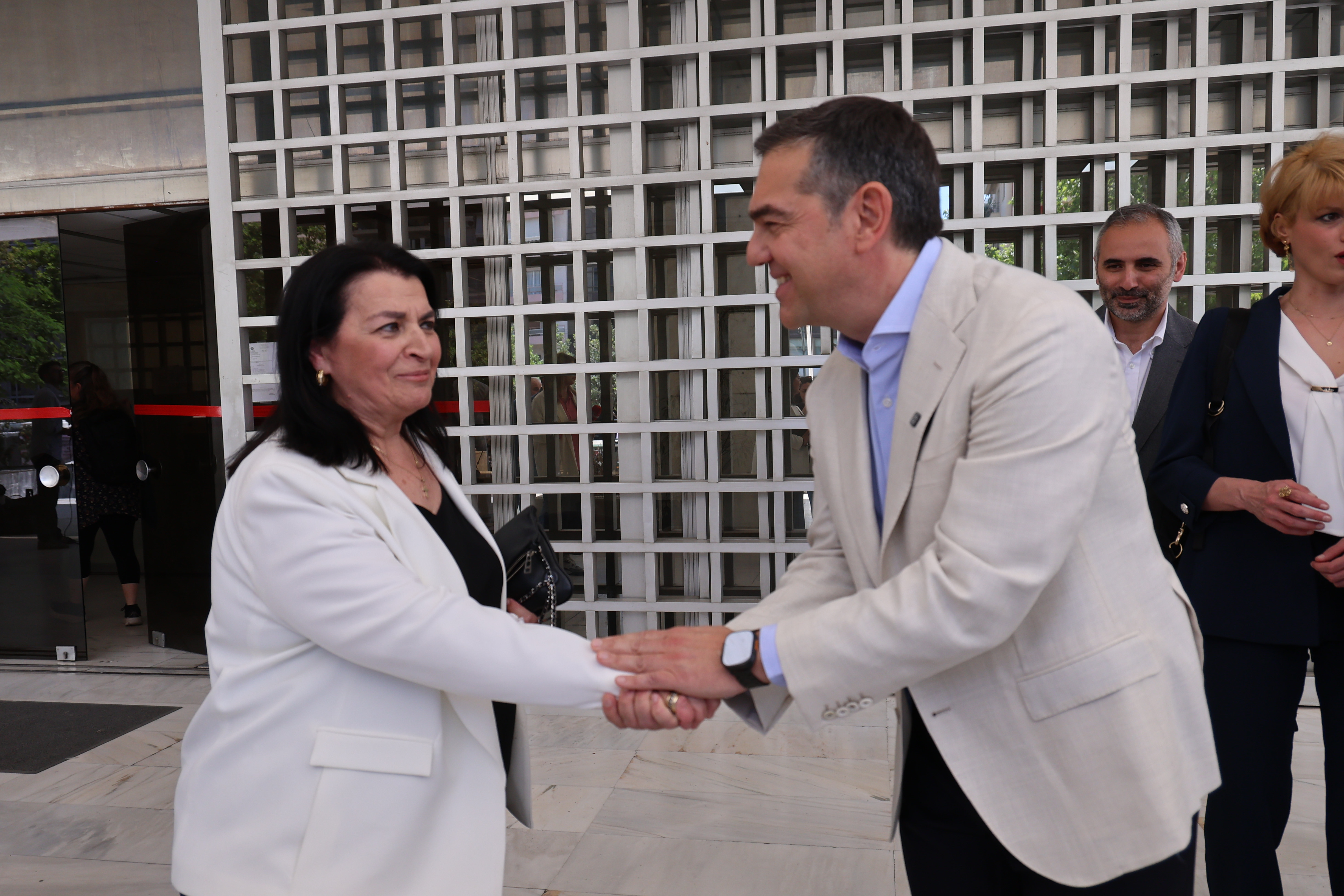 Ο Αλέξης Τσίπρας με τη Μαρία Λεπενιώτη