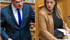 Σε «καφενείο» μετέτρεψαν πάλι τη Βουλή Γεωργιάδης – Κωνσταντοπούλου: «Είσαι αισχρή» – «Είσαι φασίστας»