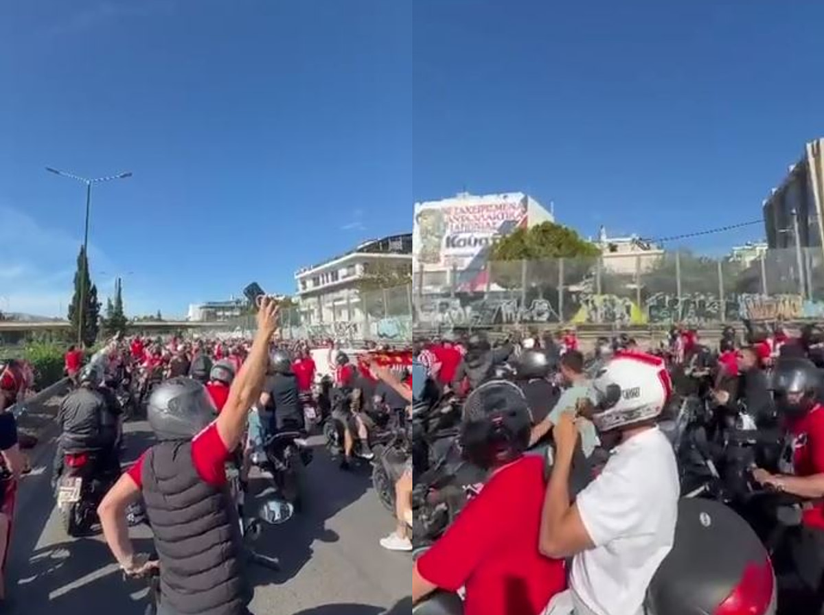 «Ερυθρόλευκος» ο Κηφισός από τους οπαδούς του Ολυμπιακού