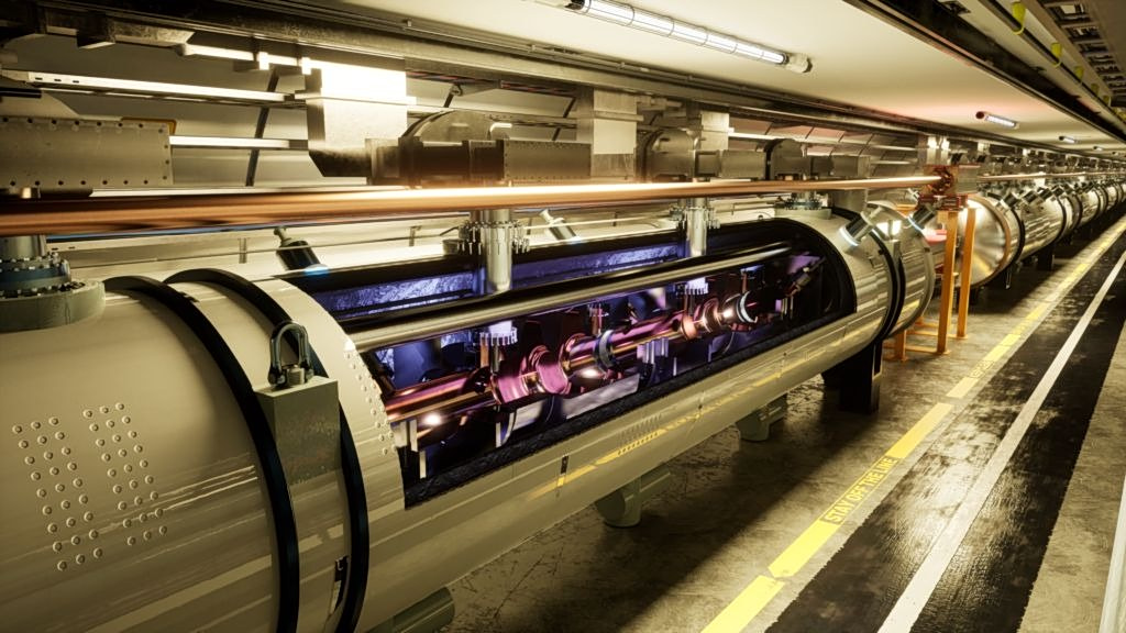 Τμήμα του FCC-ee σε καλλιτεχνική απεικόνιση του CERN