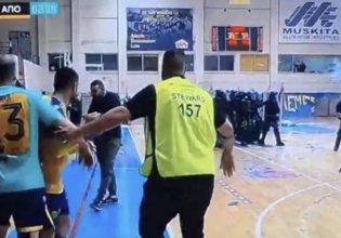 Επεισόδια σε αγώνα Futsal στην Κύπρο (vid)